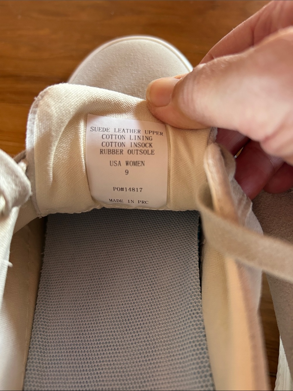 Quince Italian Suede Everyday Sneaker, cream, 9 - Picture 8 of 9
